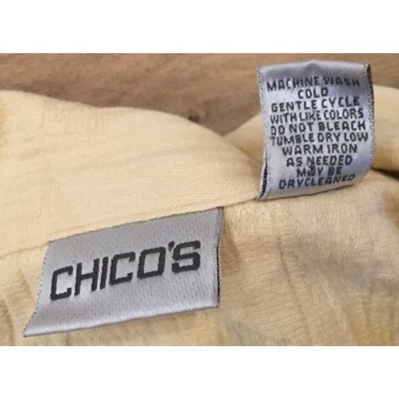 Chico's Jacket Top Yellow Textured Fabric Size 2 - Picture 6 of 8